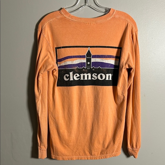 Comfort Colors Tops - Clemson Patagonia Themed Comfort Colors Women’s lightweight Long sleeve Tee Sz S
